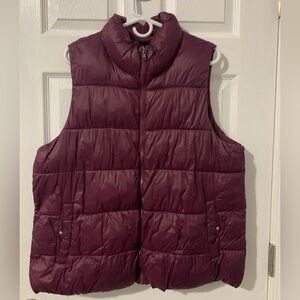 Old Navy XL Purple Puffer Vest
